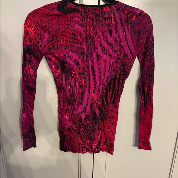 Cache Vintage  Fuchsia and Black Knit Cardigan XS - Picture 4 of 4